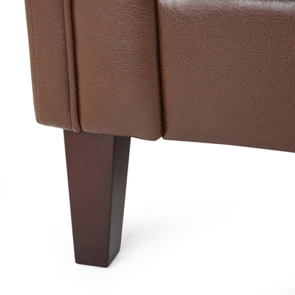 Canapé 3 places capitonné en similicuir Pondway par Christopher Knight Home