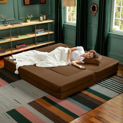 Canapé-lit convertible California King et poufs Porch &amp; Den