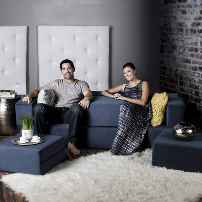 Canapé-lit convertible California King et poufs Porch &amp; Den