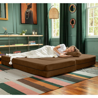 Canapé-lit convertible California King et poufs Porch &amp; Den