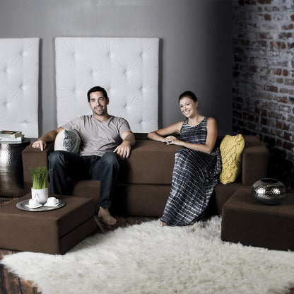 Canapé-lit convertible California King et poufs Porch &amp; Den