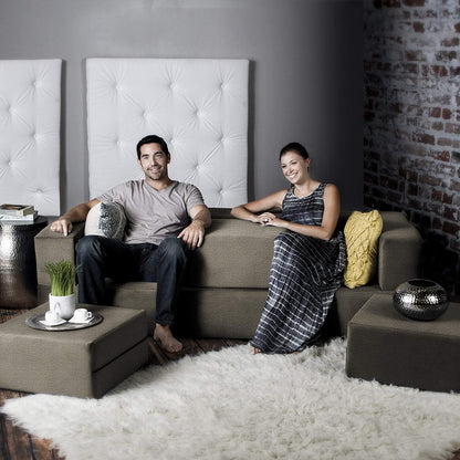 Canapé-lit convertible California King et poufs Porch &amp; Den