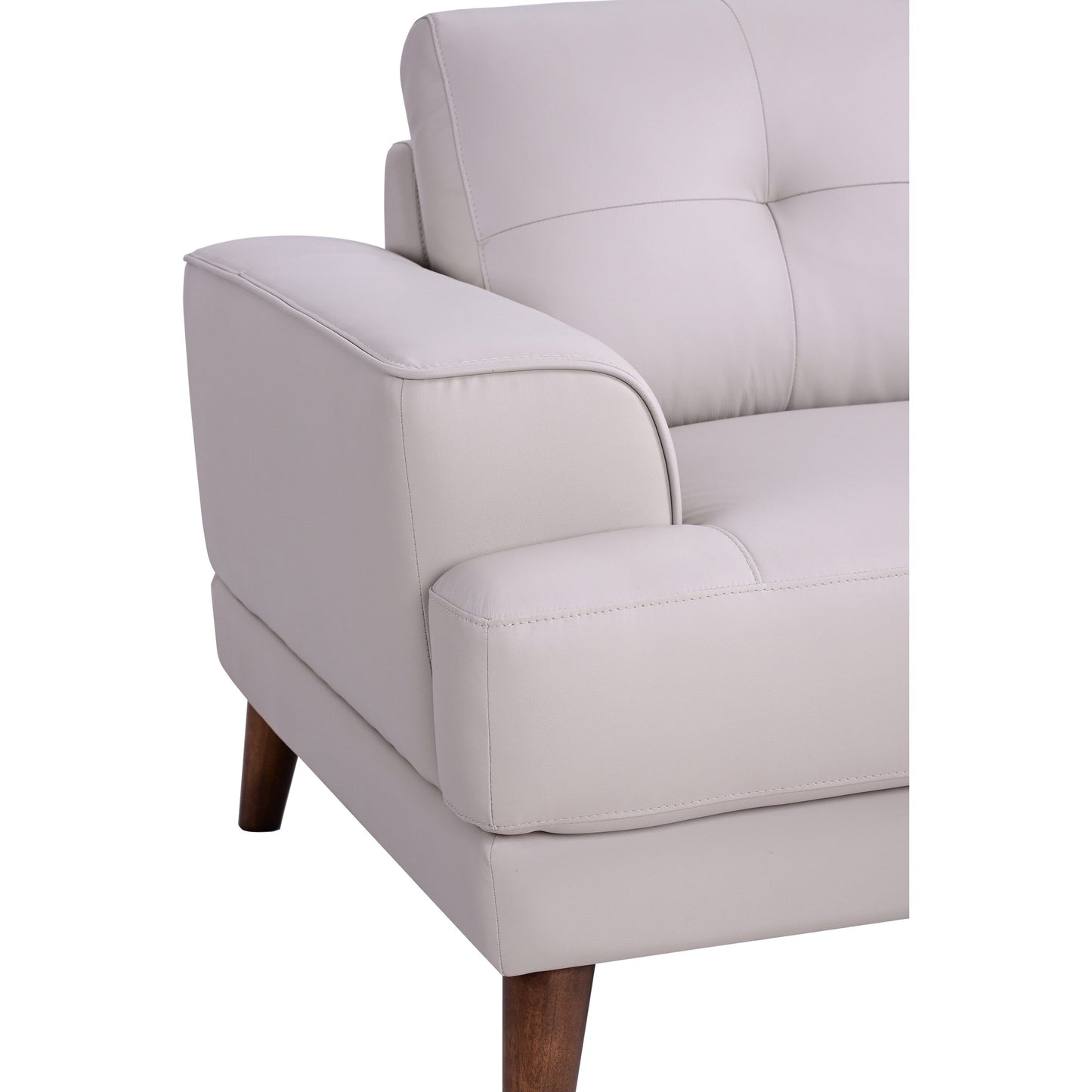 Canapé transitionnel Anzio en cuir pleine fleur de Porter Designs, couleur crème