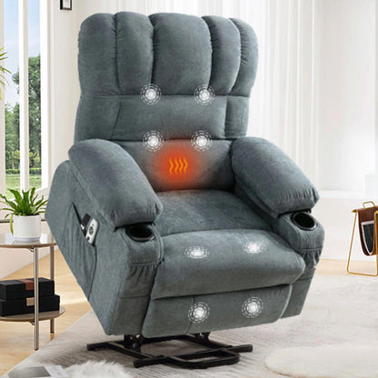 Fauteuil de massage électrique avec chauffage, vibrations et port USB