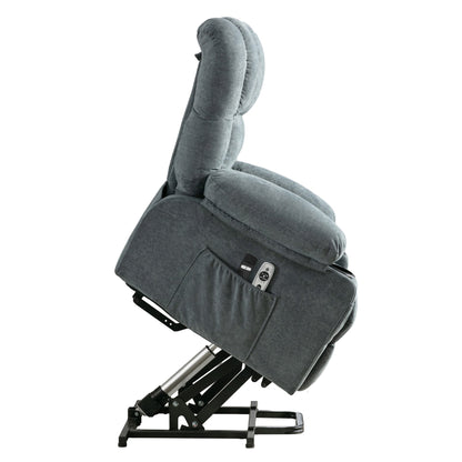 Fauteuil de massage électrique releveur, adapté aux personnes âgées, avec fonctions de chauffage et de vibration, et port USB.