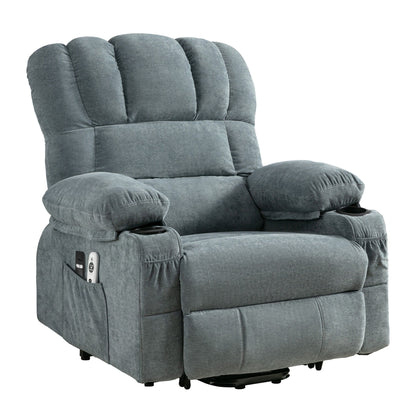 Fauteuil de massage électrique releveur, adapté aux personnes âgées, avec fonctions de chauffage et de vibration, et port USB.