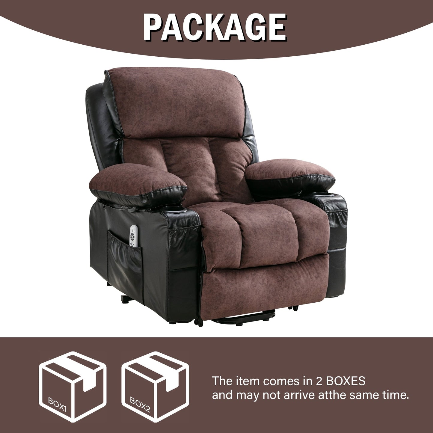 Fauteuil de massage électrique, adapté aux personnes âgées, avec fonctions de chauffage et de vibration, cuir PU avec USB, c