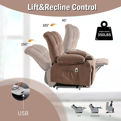 Fauteuil de massage électrique, adapté aux personnes âgées, avec fonctions de chauffage et de vibration, cuir PU avec USB, c