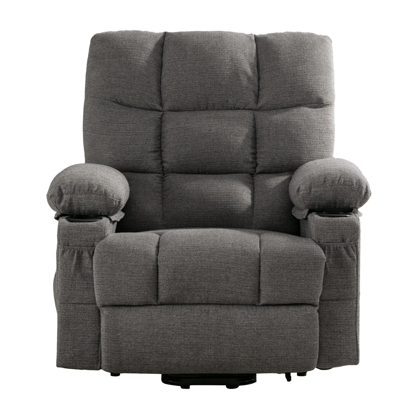 Fauteuil de massage électrique, adapté aux personnes âgées, avec fonctions de chauffage et de vibration, cuir PU avec USB, c