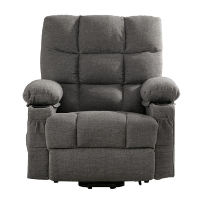 Fauteuil de massage électrique, adapté aux personnes âgées, avec fonctions de chauffage et de vibration, cuir PU avec USB, c