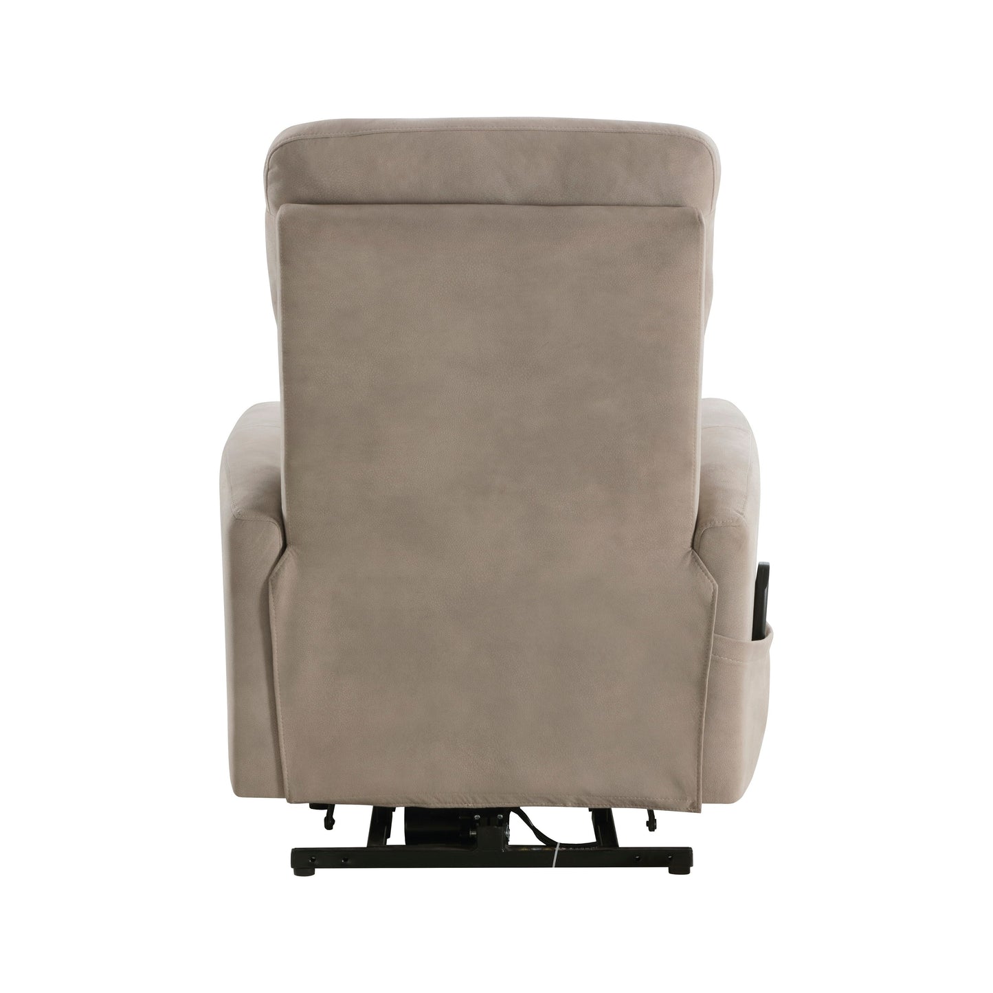 Fauteuil releveur électrique avec massage et confort thermique, revêtement en microfibre marron, fauteuil inclinable électrique pour salon