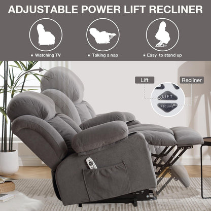 Fauteuils releveurs électriques, fauteuils inclinables, massage thermique, port USB, télécommande
