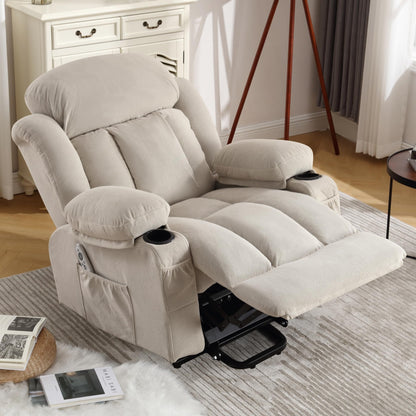 Fauteuils releveurs électriques, fauteuils inclinables, massage thermique, port USB, télécommande