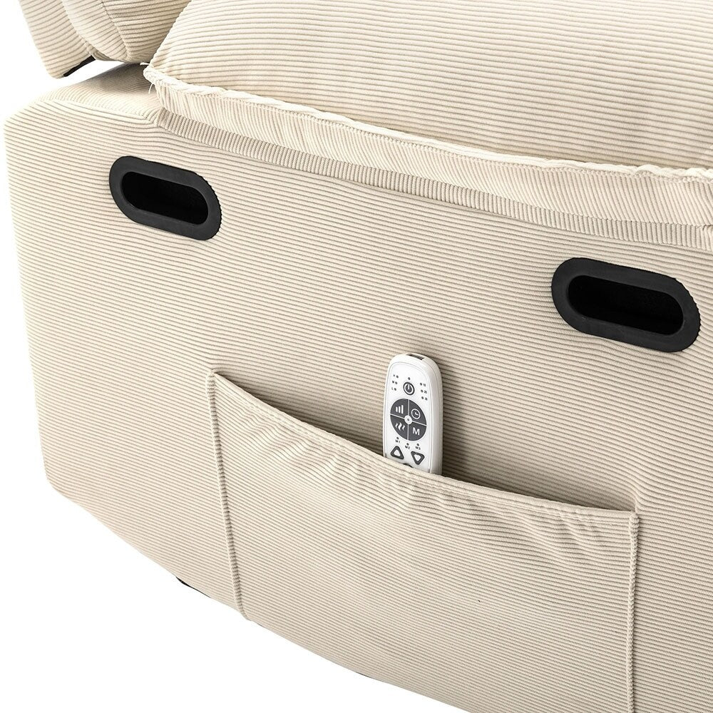 Fauteuil inclinable de massage Power Lift avec chaleur, massage par vibrations et rangement