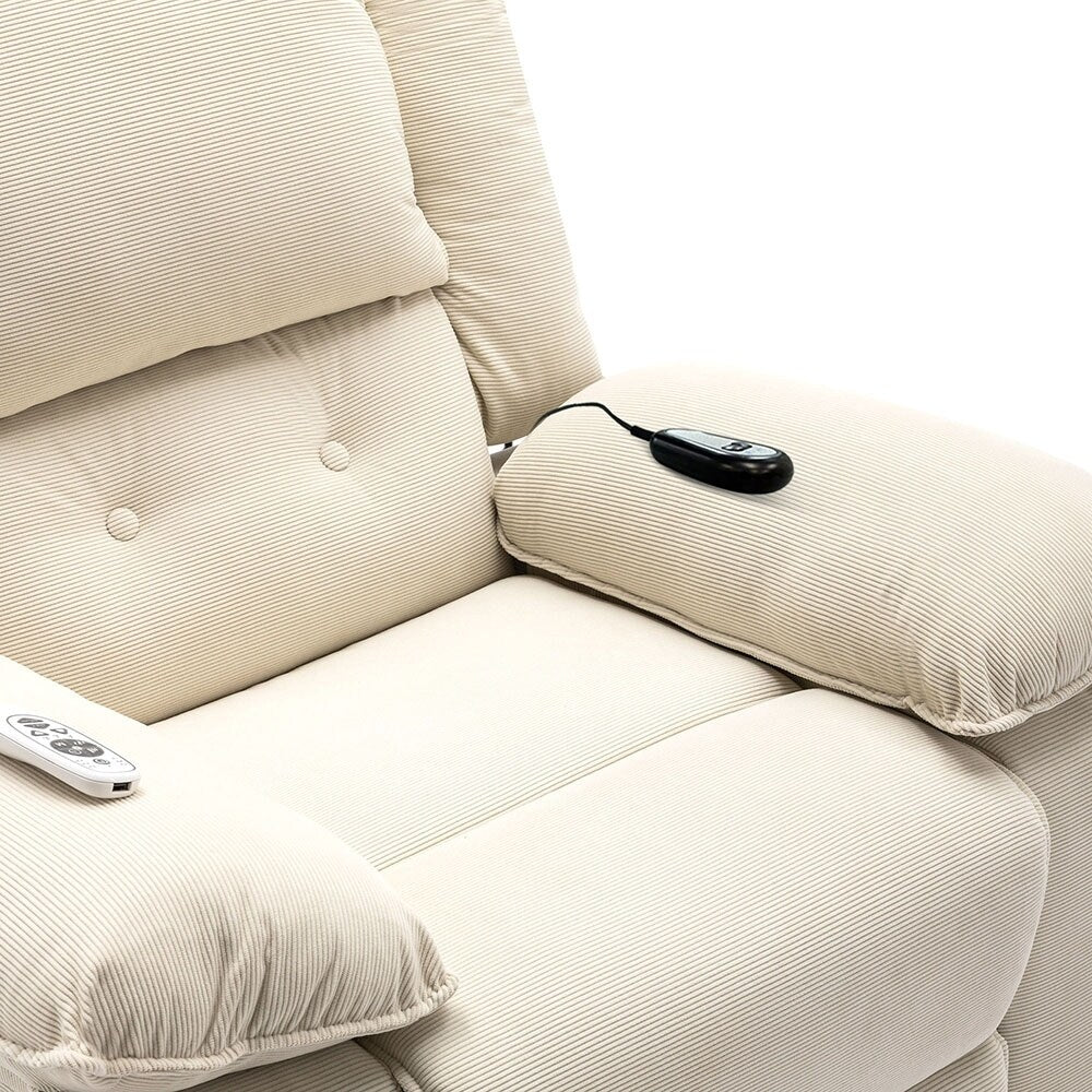 Fauteuil inclinable de massage Power Lift avec chaleur, massage par vibrations et rangement