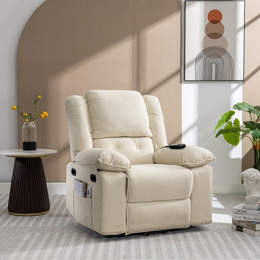 Fauteuil inclinable de massage Power Lift avec chaleur, massage par vibrations et rangement