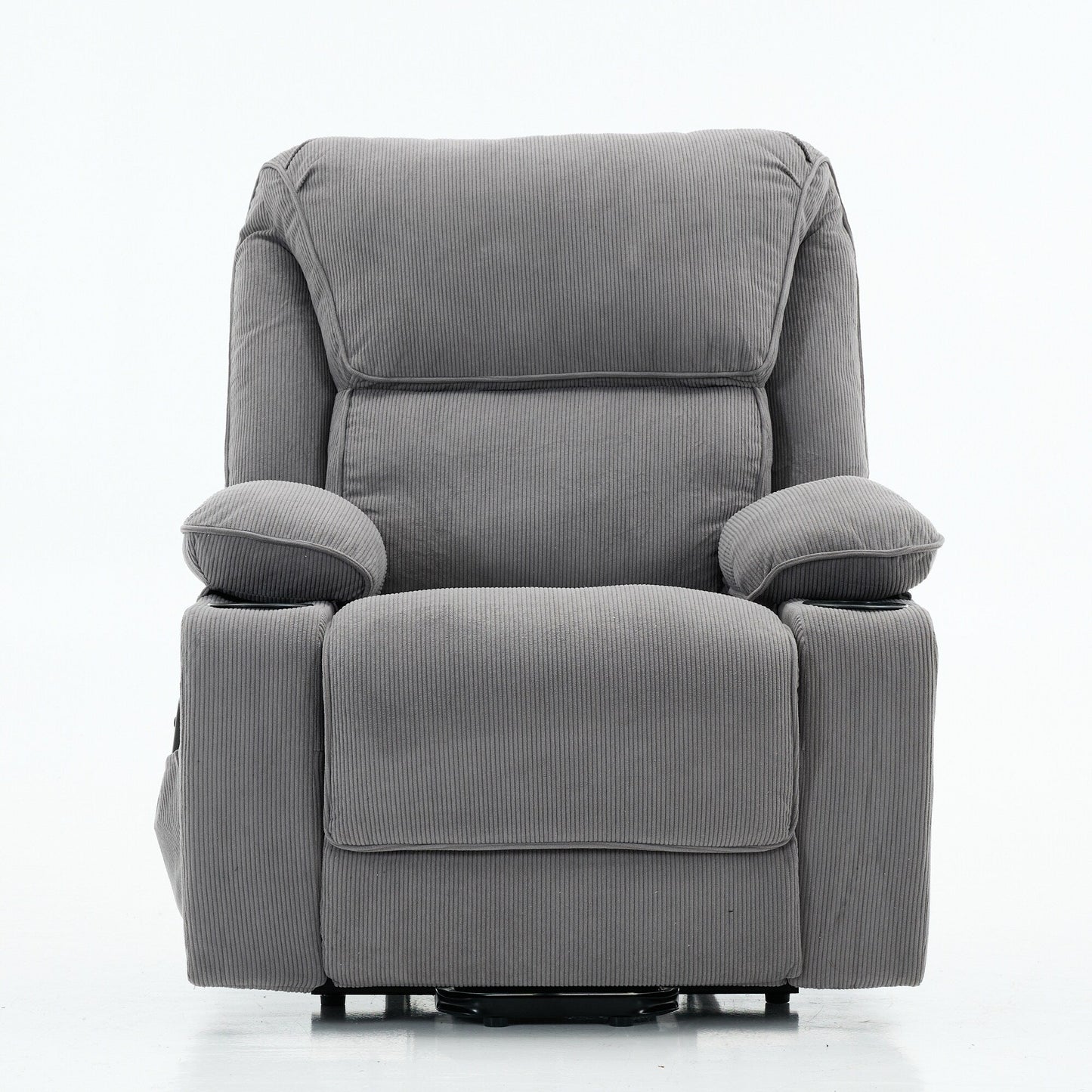 Fauteuil inclinable releveur électrique - Télécommande avec massage thermique, cuir synthétique, poches latérales - Fauteuil d'assistance à la mobilité pour personnes âgées