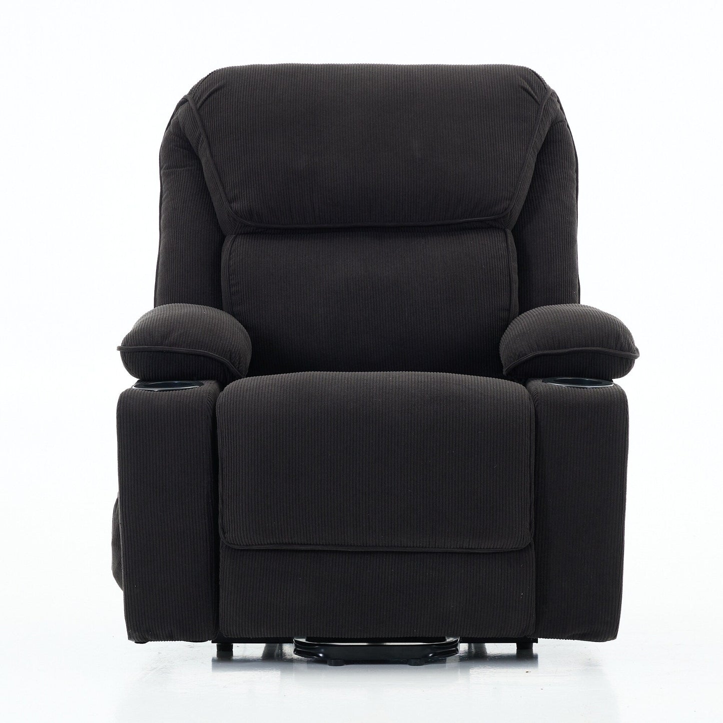 Fauteuil inclinable releveur électrique - Télécommande avec massage thermique, cuir synthétique, poches latérales - Fauteuil d'assistance à la mobilité pour personnes âgées