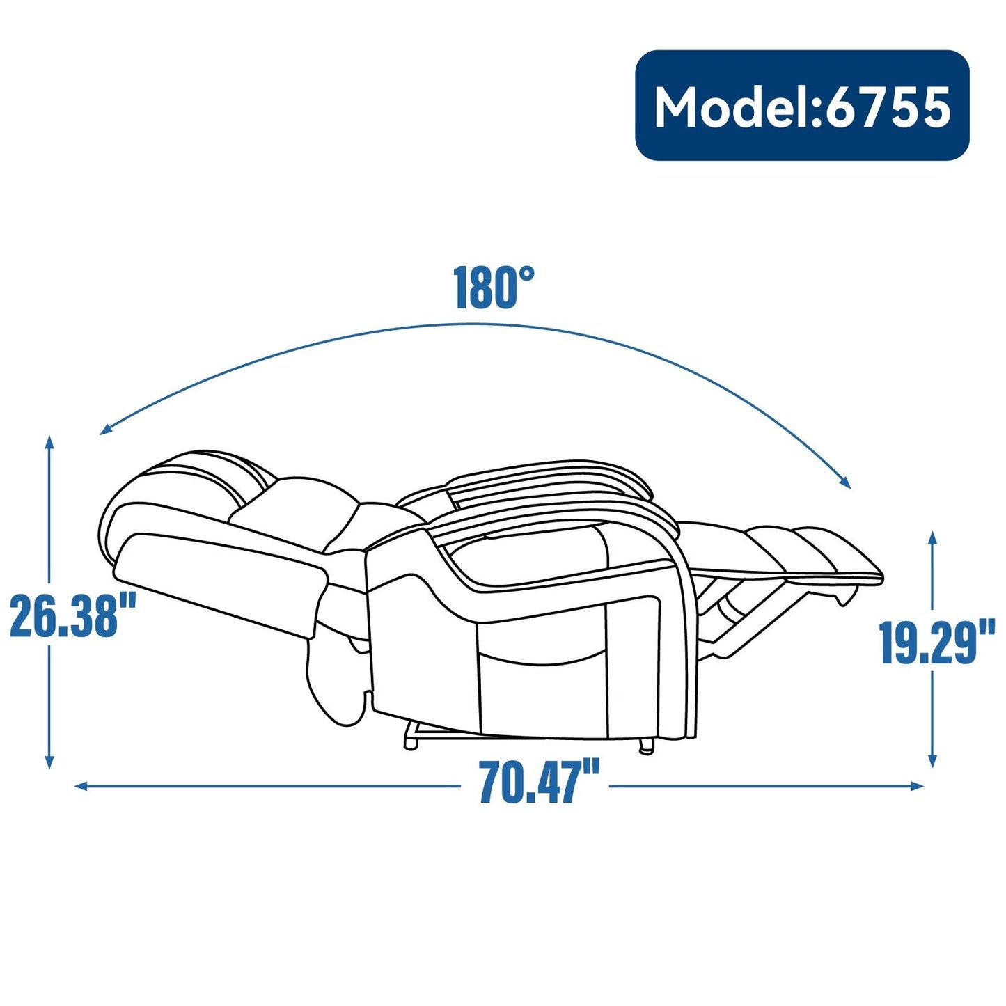 Fauteuil inclinable électrique à double moteur, positions infinies, avec accoudoirs en bois massif, massage thermique et mécanisme de mouvement robuste