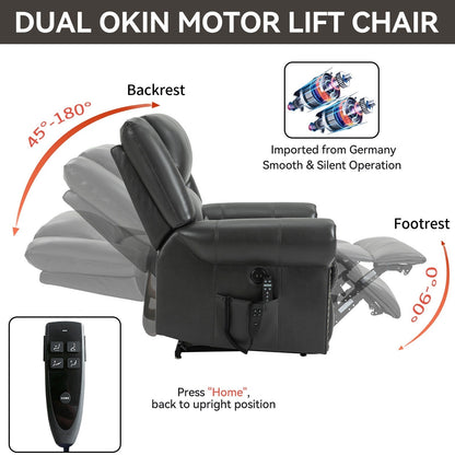 Fauteuil inclinable électrique avec relevage et massage thermique
