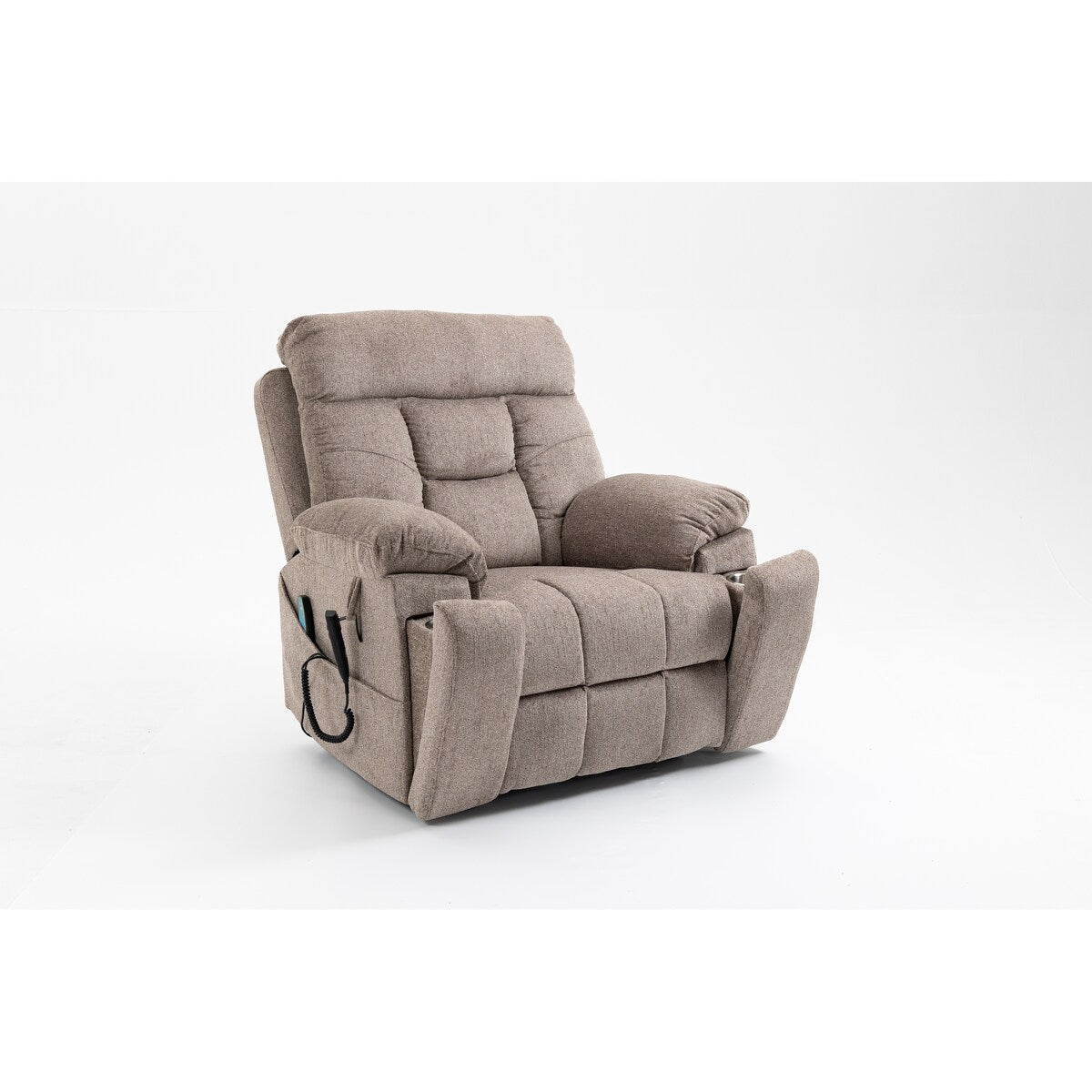 Fauteuil inclinable électrique avec relevage électrique, massage et chauffage, fauteuil inclinable à double moteur, fauteuil inclinable électrique avec porte-gobelets et poche, 400 lb