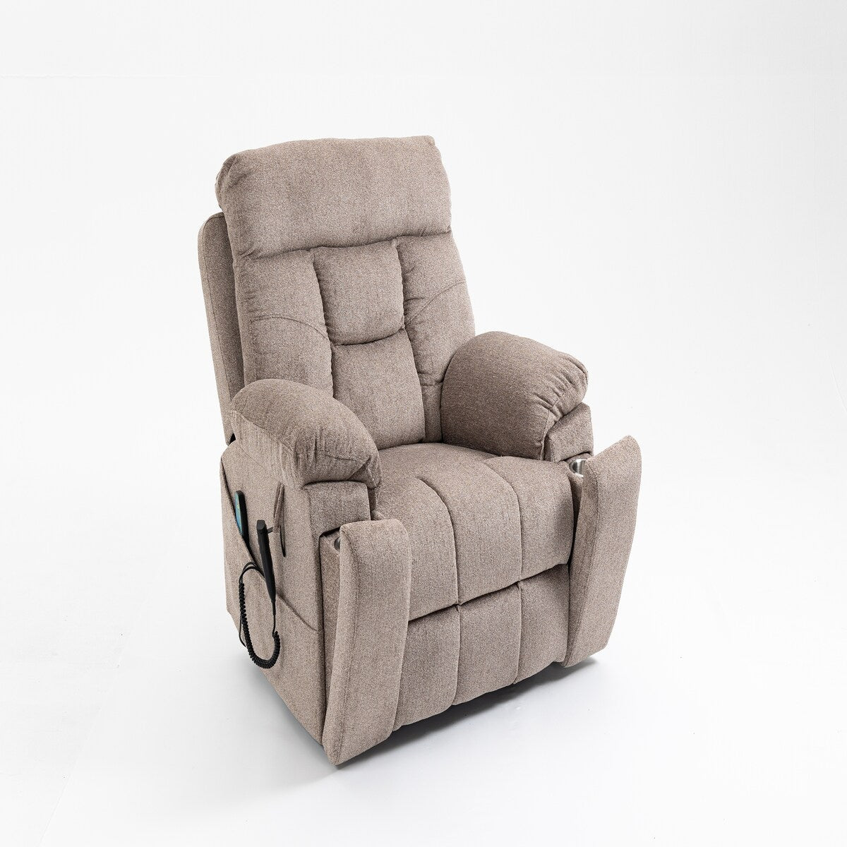 Fauteuil inclinable électrique avec relevage électrique, massage et chauffage, fauteuil inclinable à double moteur, fauteuil inclinable électrique avec porte-gobelets et poche, 400 lb
