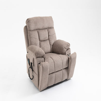 Fauteuil inclinable électrique avec relevage électrique, massage et chauffage, fauteuil inclinable à double moteur, fauteuil inclinable électrique avec porte-gobelets et poche, 400 lb