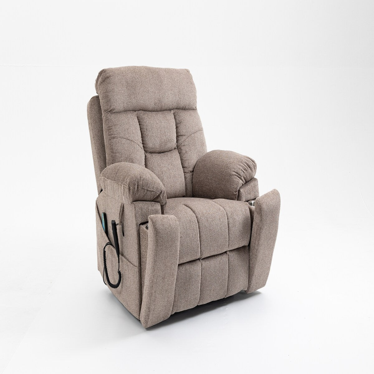 Fauteuil inclinable électrique avec relevage électrique, massage et chauffage, fauteuil inclinable à double moteur, fauteuil inclinable électrique avec porte-gobelets et poche, 400 lb
