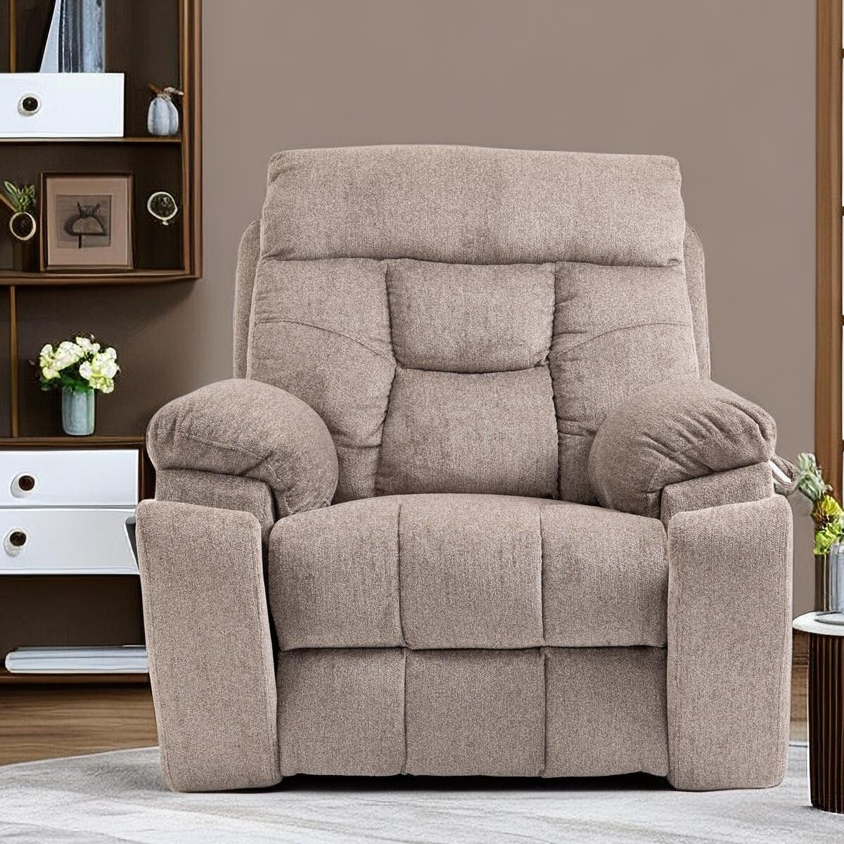 Fauteuil inclinable électrique avec relevage électrique, massage et chauffage, fauteuil inclinable à double moteur, fauteuil inclinable électrique avec porte-gobelets et poche, 400 lb
