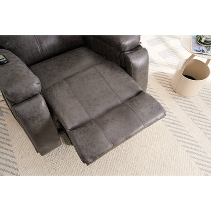 Fauteuil inclinable électrique rembourré, large et massant, mécanisme d'inclinaison robuste et sécurisé avec poches latérales