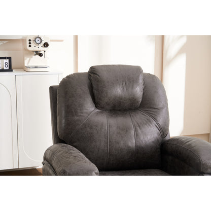 Fauteuil inclinable électrique rembourré, large et massant, mécanisme d'inclinaison robuste et sécurisé avec poches latérales