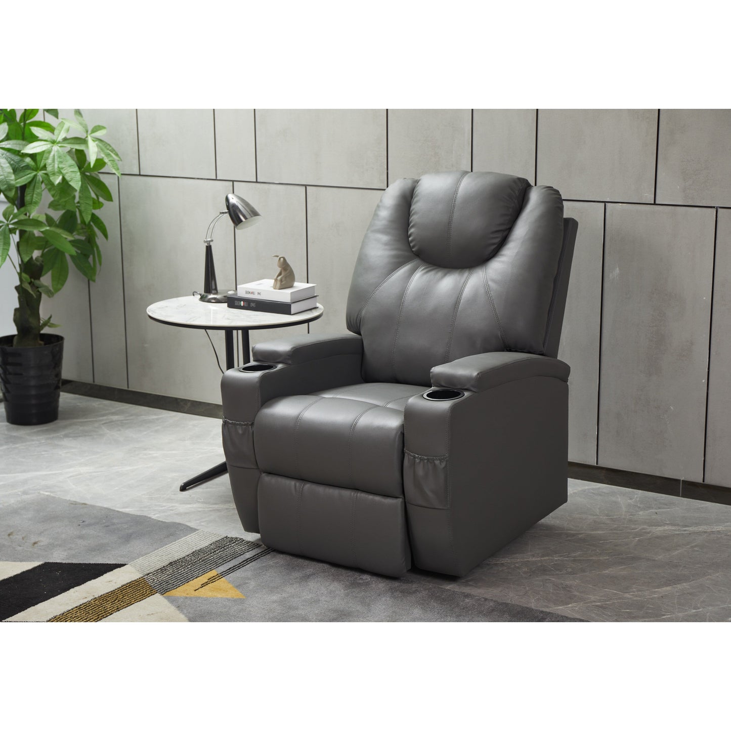 Fauteuil inclinable électrique en cuir synthétique pour personnes âgées