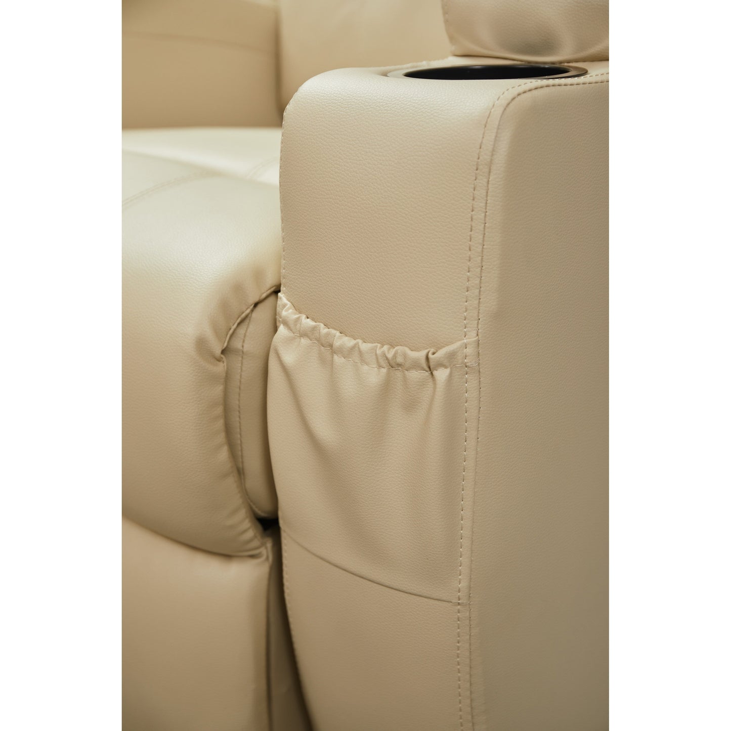 Fauteuil inclinable électrique en cuir synthétique pour personnes âgées