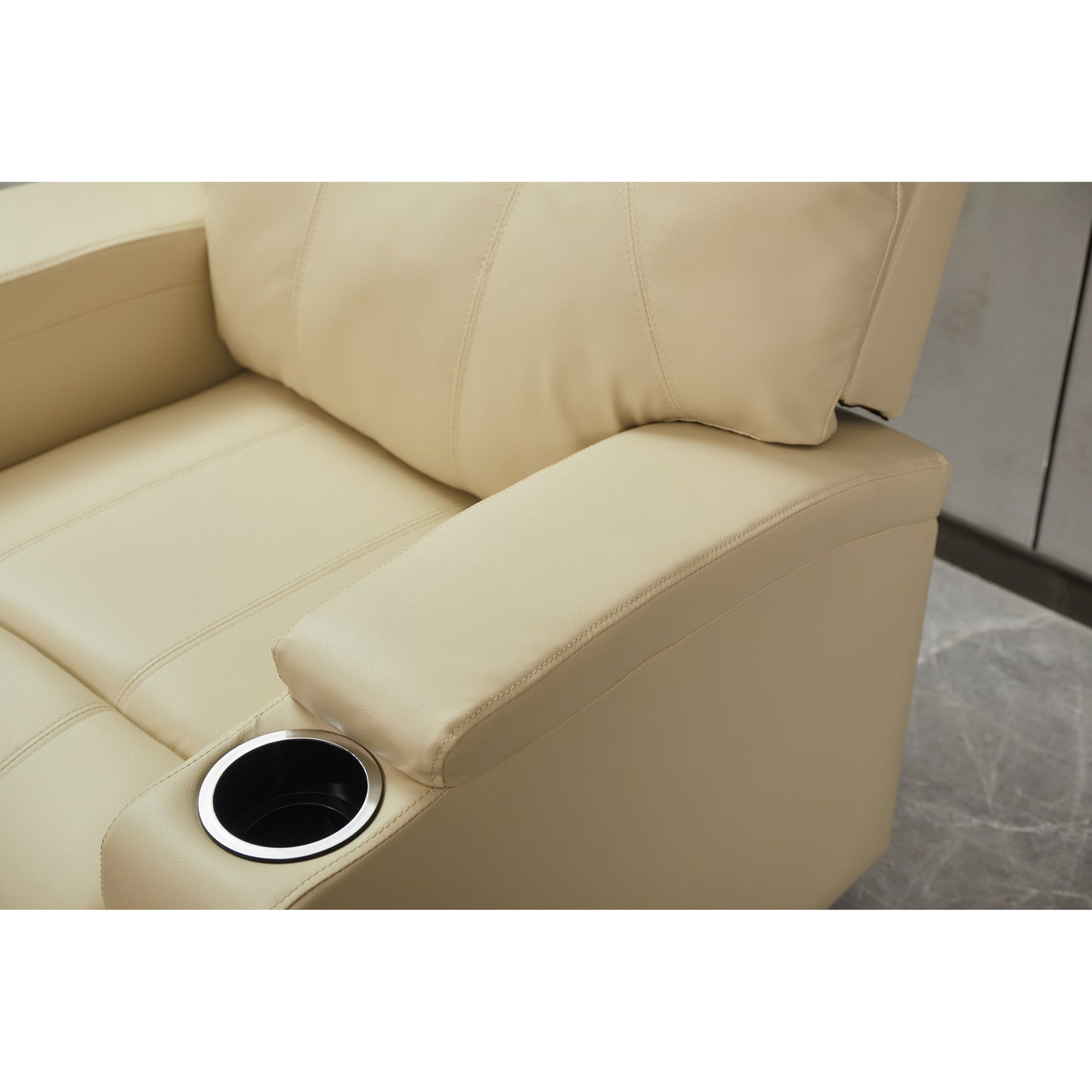 Fauteuil inclinable électrique en cuir synthétique pour personnes âgées