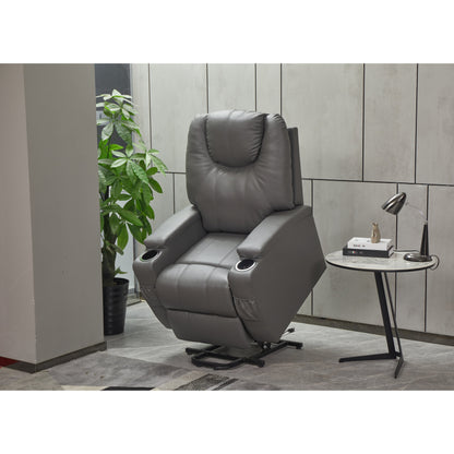 Fauteuil inclinable électrique en cuir synthétique pour personnes âgées
