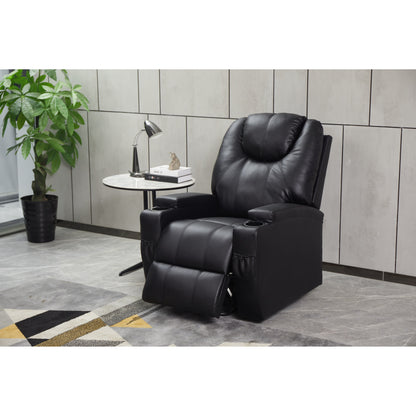 Fauteuil inclinable électrique en cuir synthétique pour personnes âgées