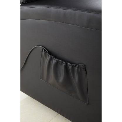 Fauteuil inclinable électrique en cuir synthétique pour personnes âgées