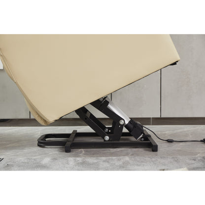 Fauteuil inclinable électrique en cuir synthétique pour personnes âgées