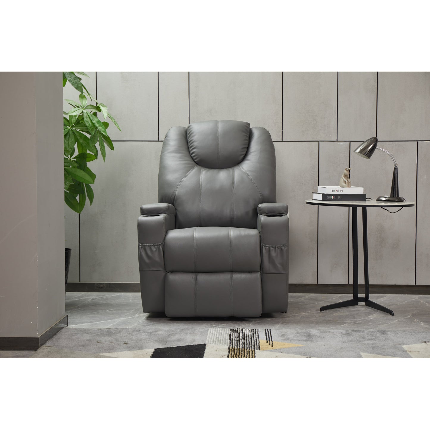 Fauteuil inclinable électrique en cuir synthétique pour personnes âgées