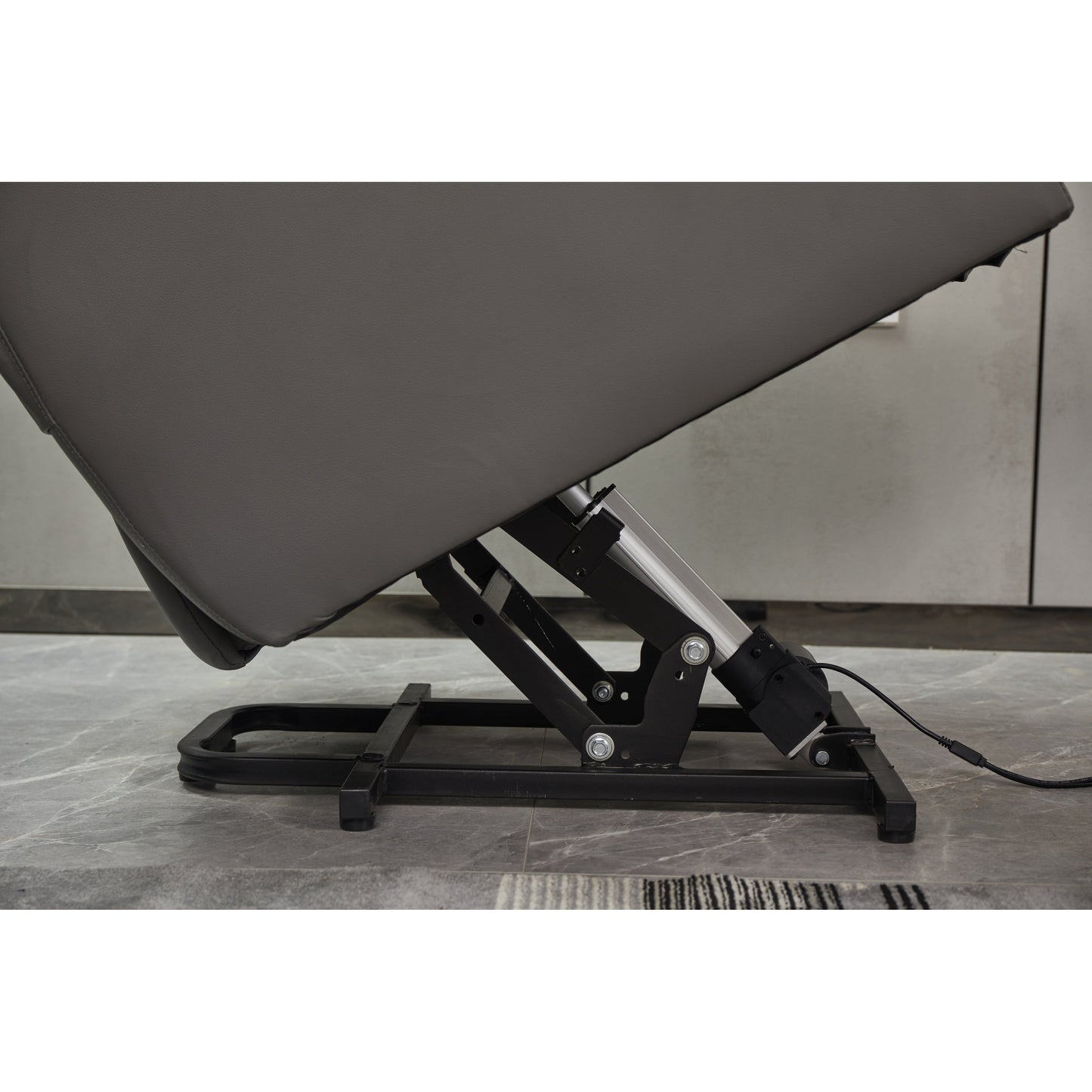 Fauteuil inclinable électrique en cuir synthétique pour personnes âgées