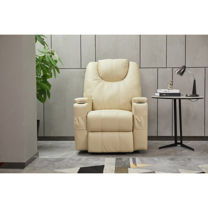 Fauteuil inclinable électrique en cuir synthétique pour personnes âgées