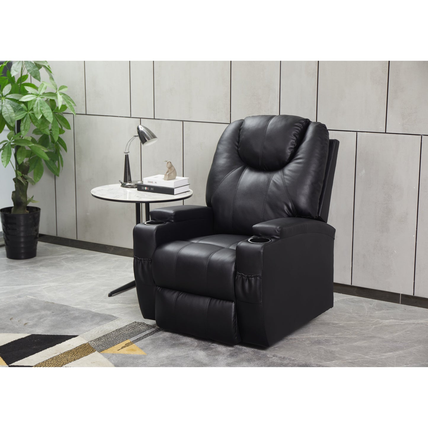 Fauteuil inclinable électrique en cuir synthétique pour personnes âgées