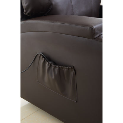 Fauteuil inclinable électrique en cuir synthétique pour personnes âgées