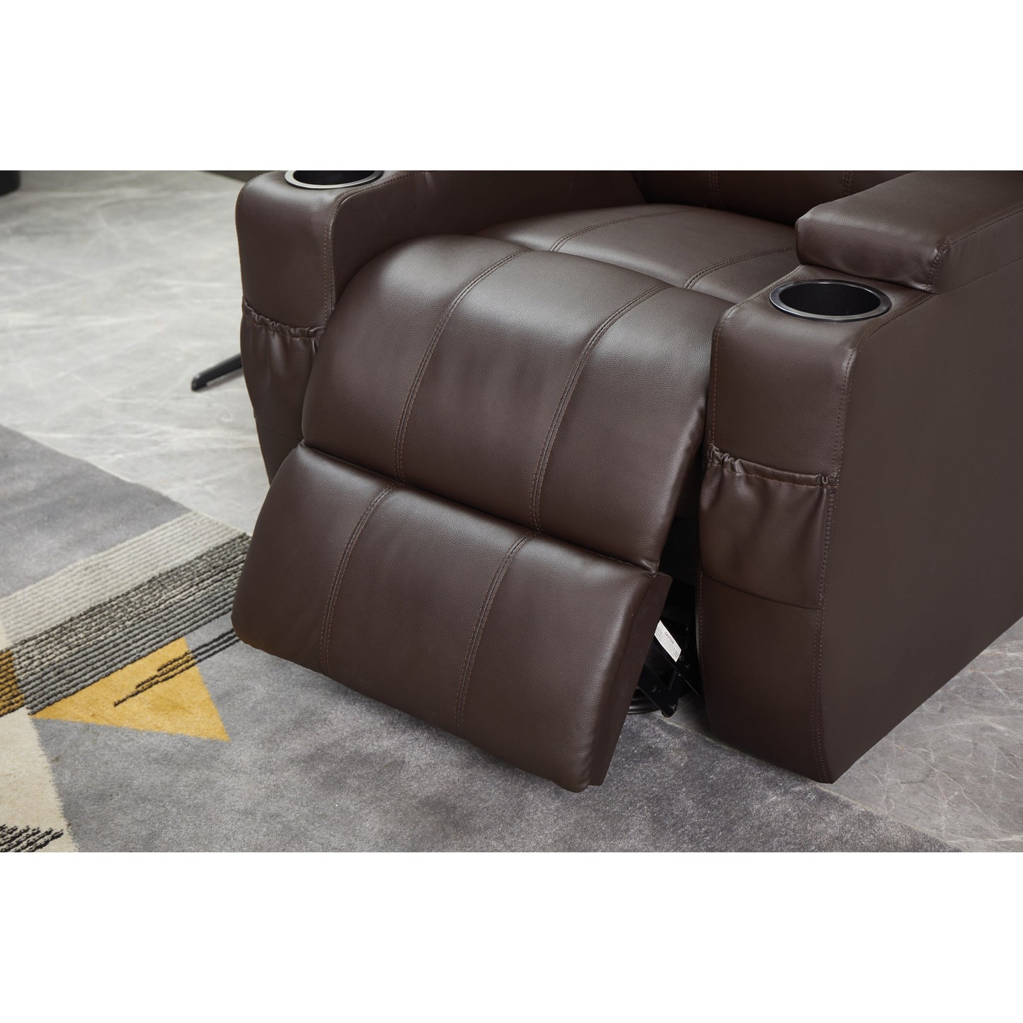 Fauteuil inclinable électrique en cuir synthétique pour personnes âgées