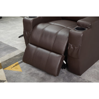 Fauteuil inclinable électrique en cuir synthétique pour personnes âgées