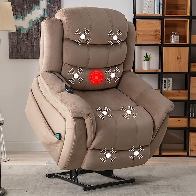 Fauteuil inclinable électrique pour personnes âgées avec massage et chaleur
