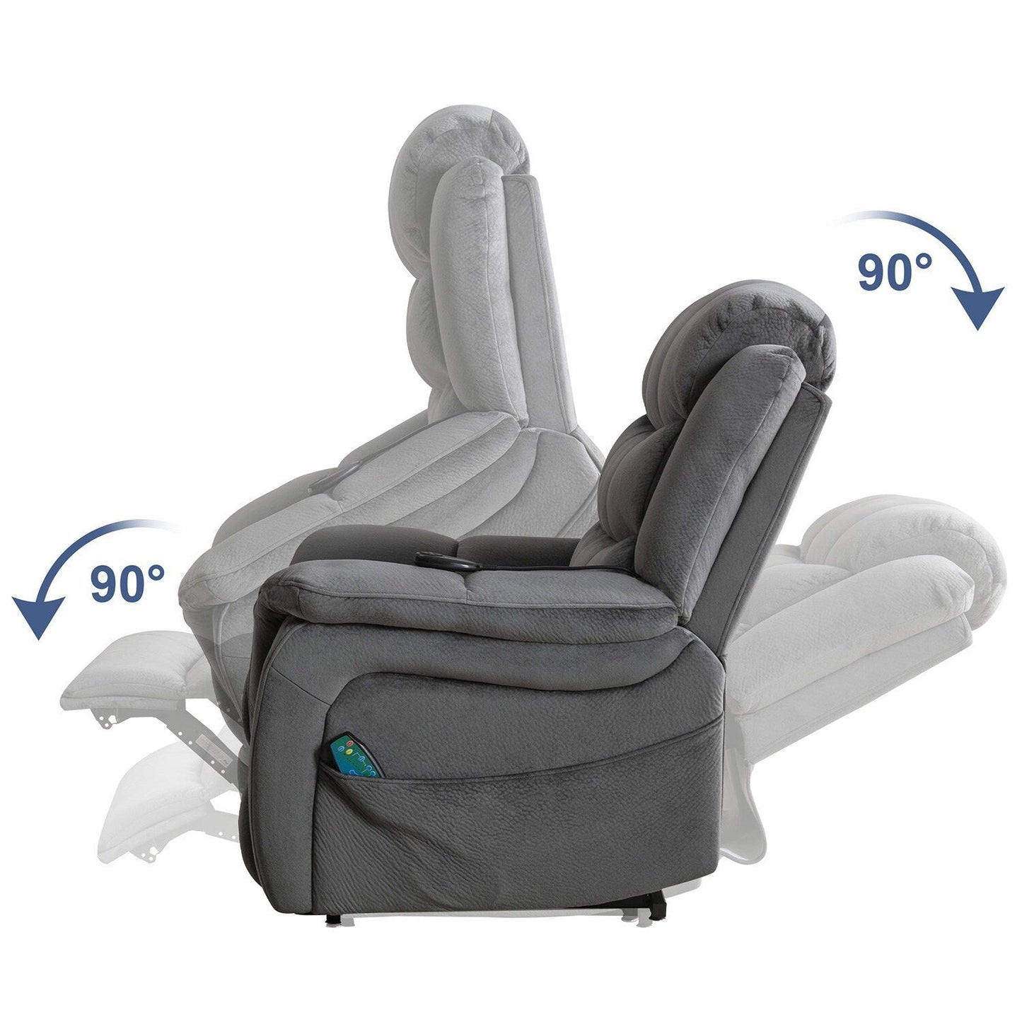 Fauteuil inclinable électrique pour personnes âgées avec massage et chaleur