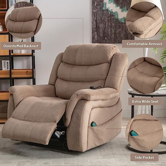 Fauteuil inclinable électrique pour personnes âgées avec massage et chaleur