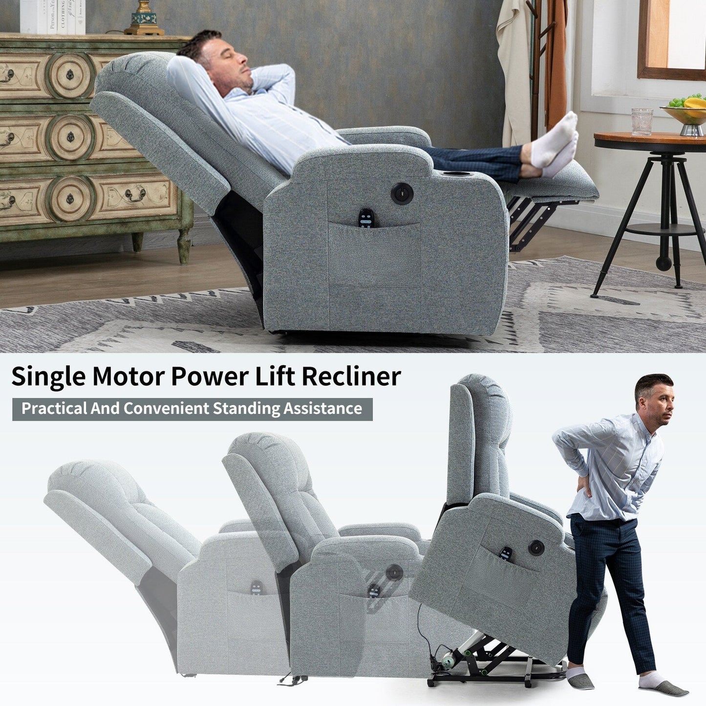 Fauteuil inclinable électrique pour personnes âgées