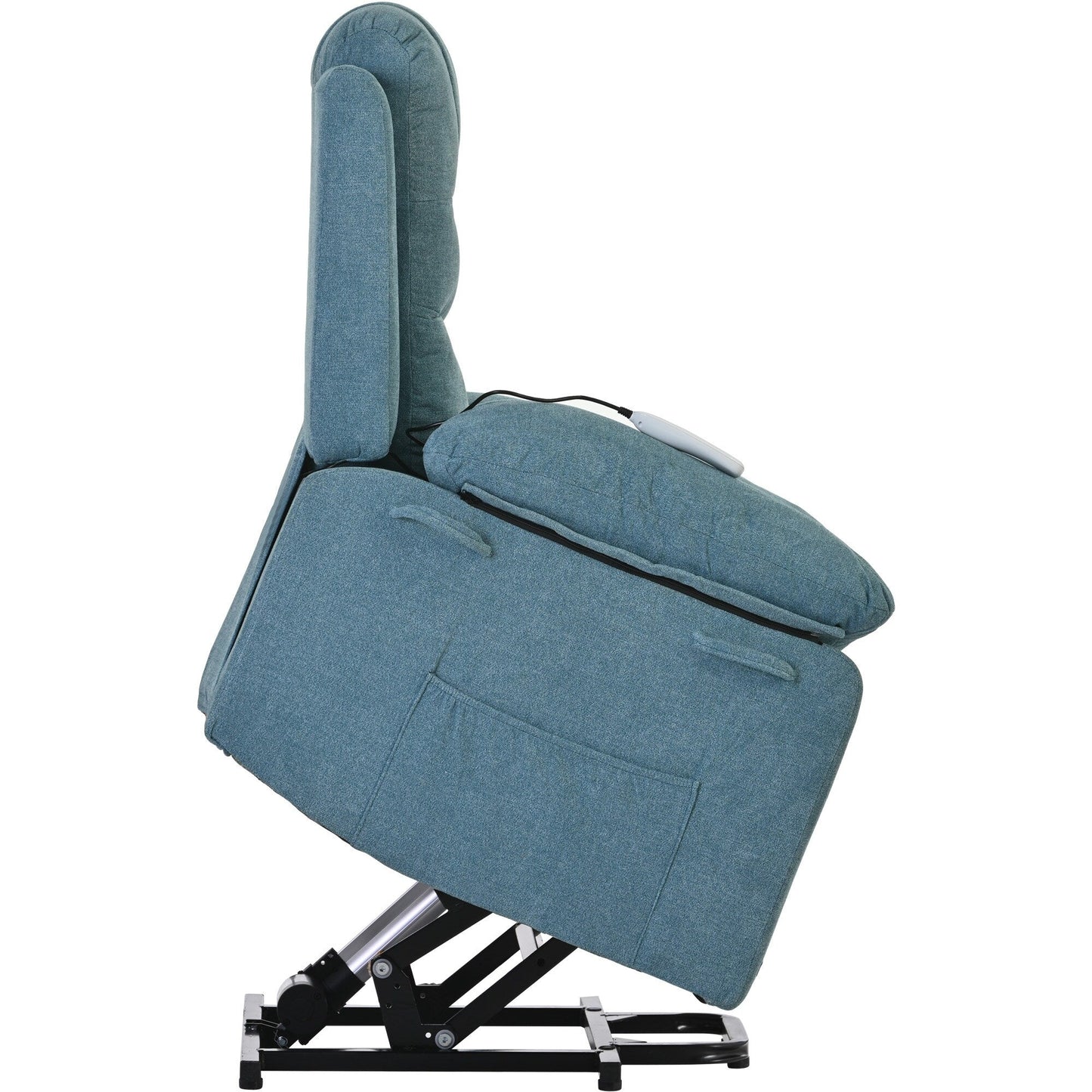 Fauteuil inclinable électrique pour personnes âgées, fonctions de massage et de chauffage réglables, inclinaison infinie, poche latérale